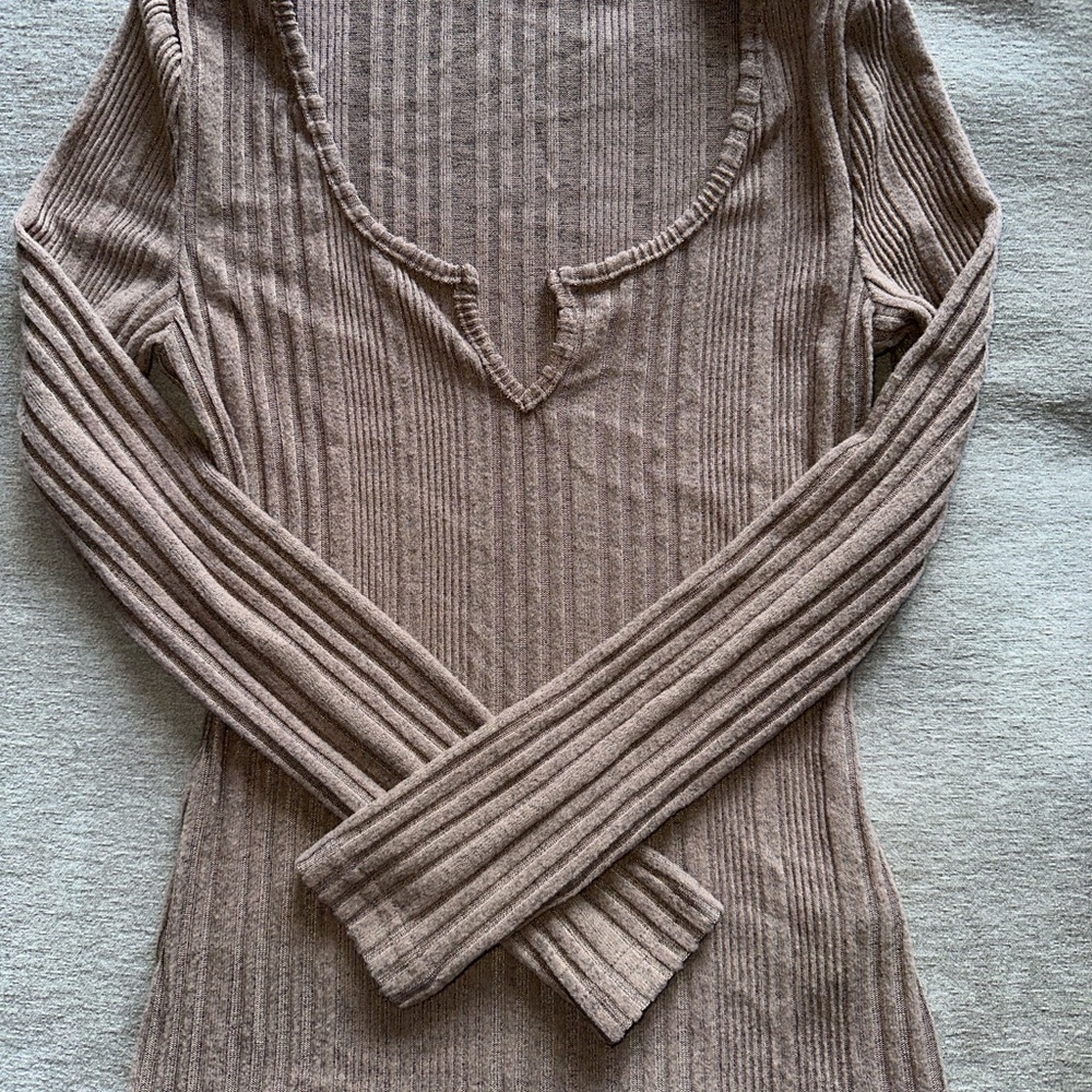 SHEIN Textured Brown Top